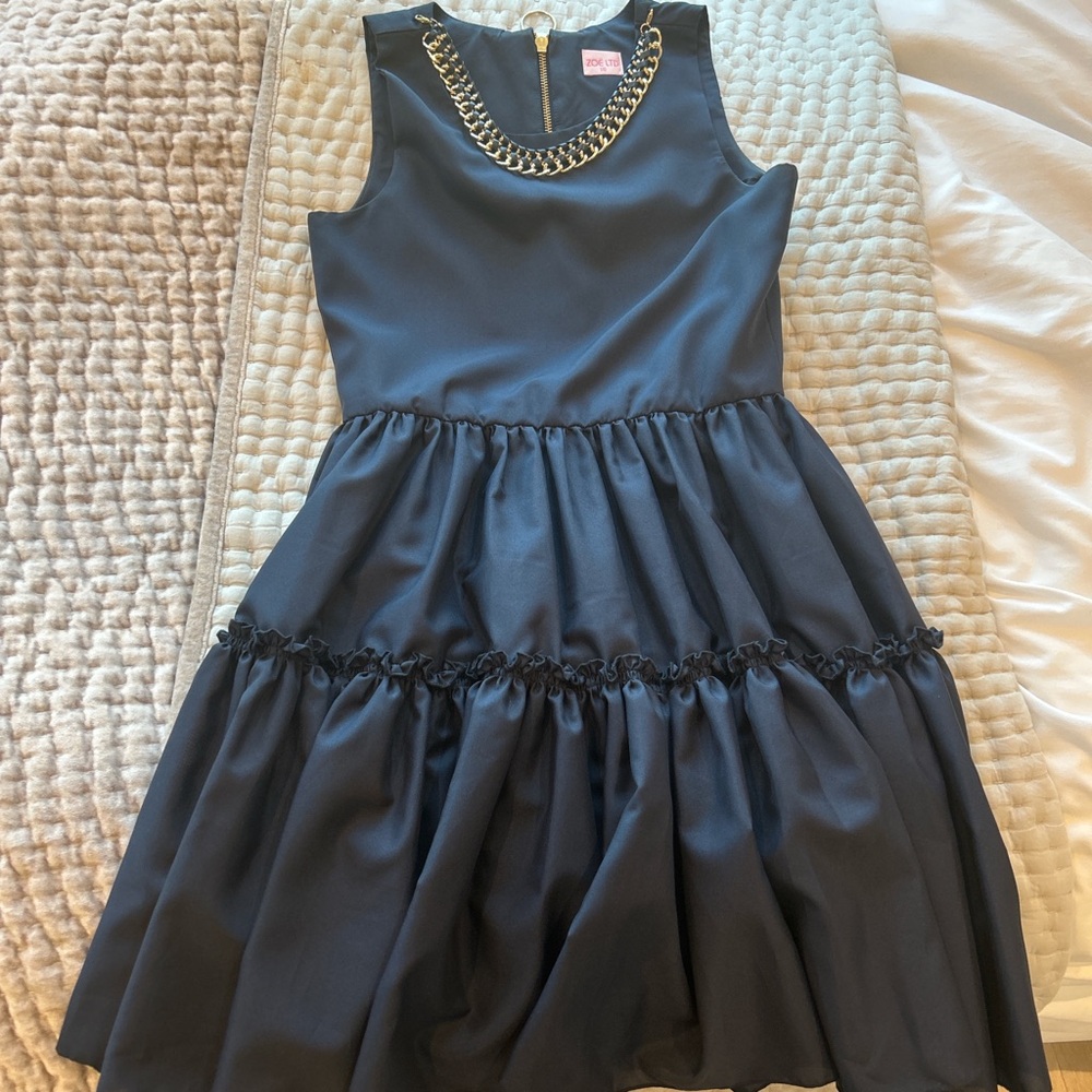 ZOË LTD Navy and Gold Dress